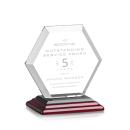 Barnett Rosewood Polygon Crystal Award