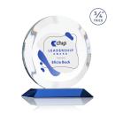 Gibralter Full Color Blue Circle Crystal Award