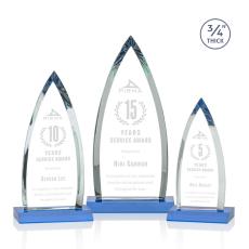 Employee Gifts - Shildon Sky Blue Peaks Crystal Award