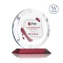 Gibralter Full Color Red Circle Crystal Award