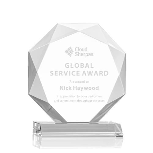 Awards and Trophies - Crystal Awards - Kitchener Starfire Polygon Crystal Award