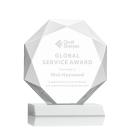 Kitchener White Polygon Crystal Award