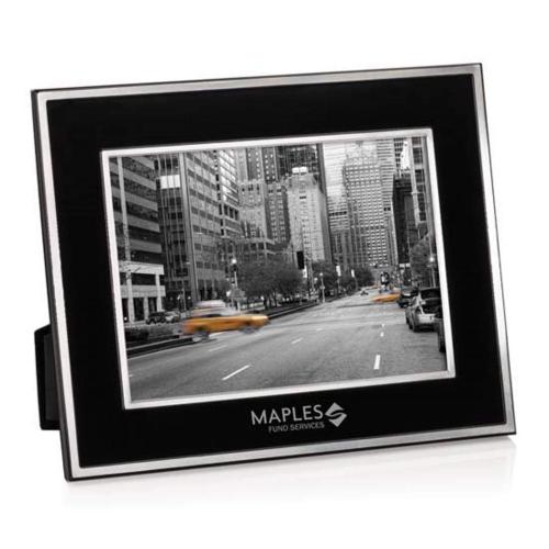 Corporate Gifts - Desk Accessories - Picture Frames - Grenada Frame - Black/Silver