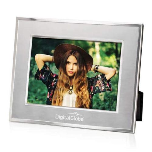 Corporate Gifts - Desk Accessories - Picture Frames - Grenada Frame - Silver/Silver