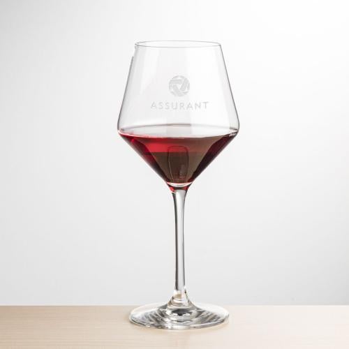 Corporate Gifts - Barware - Wine Glasses - Tucson Burgundy Wine - Deep Etch