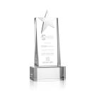 Fanshaw Silver Star Clear on Base Towers Crystal Award