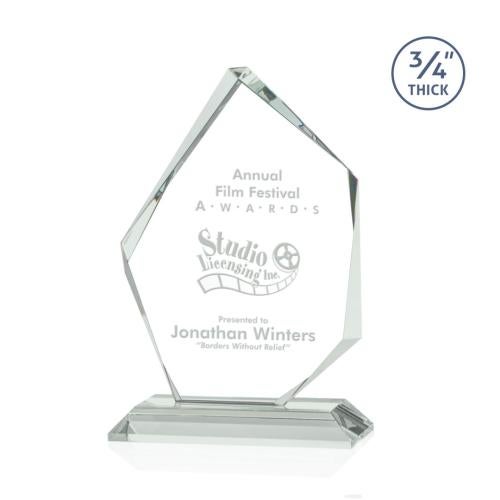Awards and Trophies - Crystal Awards - Glass Awards - Mercer Jade Peaks Glass Award