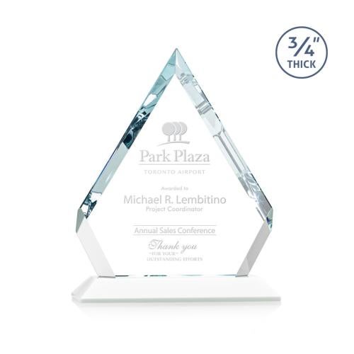 Awards and Trophies - Crystal Awards - Apex White Diamond Crystal Award