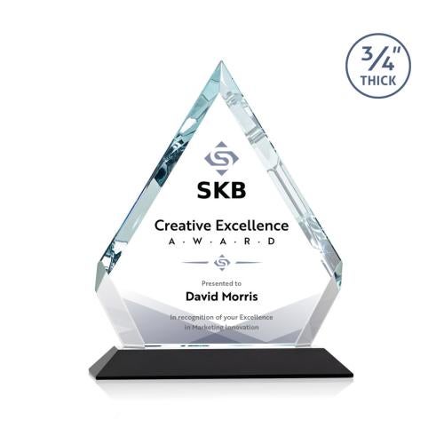 Awards and Trophies - Crystal Awards - Apex Full Color Black Diamond Crystal Award