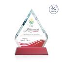 Apex Full Color Red on Newhaven Base Diamond Crystal Award