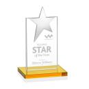 Bryanston Chrome Star Amber Towers Crystal Award