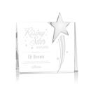 Bradenton Chrome Star Rectangle Crystal Award