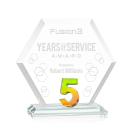 Riviera Anniversary Prismatic No 5 Polygon Crystal Award