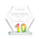 Riviera Anniversary Prismatic No 10 Polygon Crystal Award