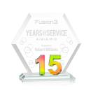 Riviera Anniversary Prismatic No 15 Polygon Crystal Award