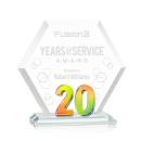 Riviera Anniversary Prismatic No 20 Polygon Crystal Award