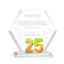 Riviera Anniversary Prismatic No 25 Polygon Crystal Award
