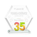 Riviera Anniversary Prismatic No 35 Polygon Crystal Award