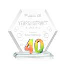 Riviera Anniversary Prismatic No 40 Polygon Crystal Award