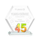 Riviera Anniversary Prismatic No 45 Polygon Crystal Award