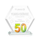 Riviera Anniversary Prismatic No 50 Polygon Crystal Award
