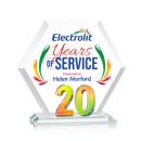 Riviera Anniversary Full Color Prismatic No 20 Polygon Crystal Award