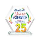 Riviera Anniversary Full Color Prismatic No 25 Polygon Crystal Award