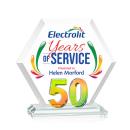 Riviera Anniversary Full Color Prismatic  No 50 Polygon Crystal Award