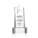 Fanshaw Silver Star Full Color Clear on Base Towers Crystal Award