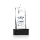 Fanshaw Silver Star Full Color Black On Base Towers Crystal Award