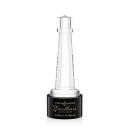 Lighthouse Black on Marvel Base Crystal Award