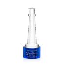Lighthouse Blue on Marvel Base Crystal Award