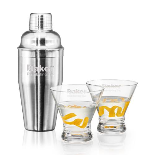 Corporate Gifts - Barware - Gift Sets - Connoisseur Shaker & Rideau Martini Set