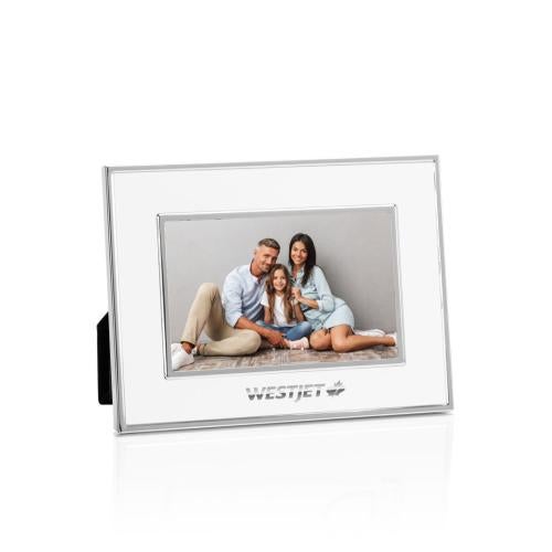 Corporate Gifts - Desk Accessories - Picture Frames - Grenada Frame - White/Silver