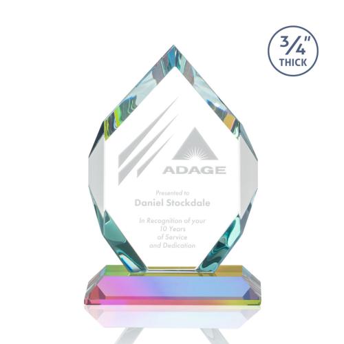 Awards and Trophies - Crystal Awards - Royal Diamond Prismatic Polygon Crystal Award