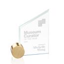 Cooper Jade/Gold Circle Peaks Glass Award