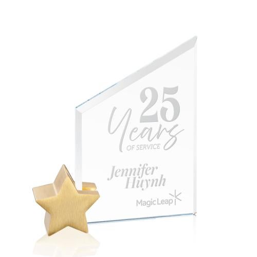 Awards and Trophies - Crystal Awards - Cooper Starfire/Gold Star Peaks Crystal Award