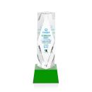 Toscana Full Color Green on Base Towers Crystal Award