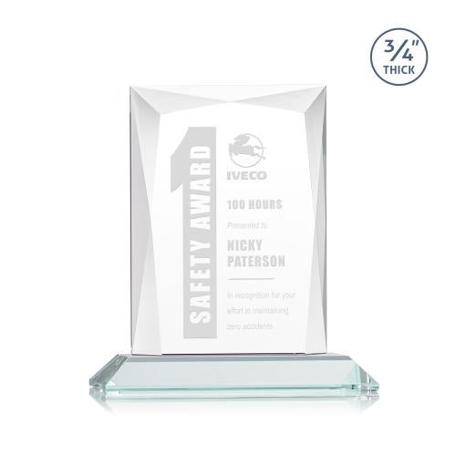 Awards and Trophies - Crystal Awards - Messina Starfire Rectangle Crystal Award
