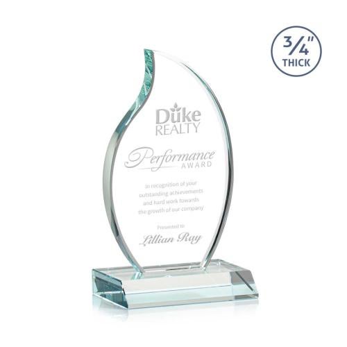 Awards and Trophies - Crystal Awards - Croydon Clear Flame Crystal Award