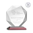 Bradford Rosewood Polygon Crystal Award