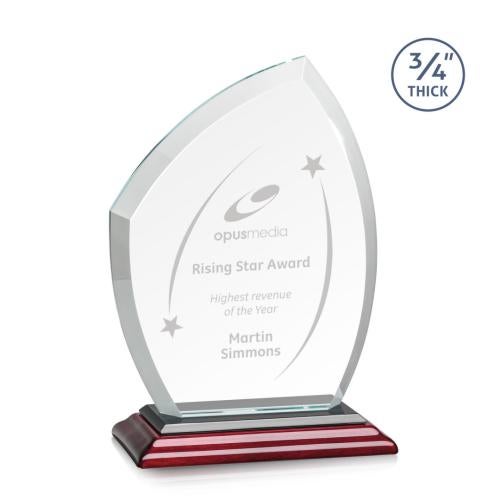 Awards and Trophies - Crystal Awards - Daltry Rosewood Unique Crystal Award