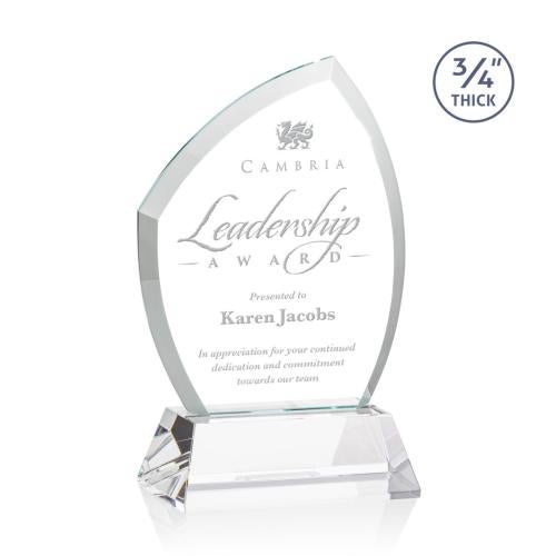 Awards and Trophies - Crystal Awards - Daltry Starfire on Newhaven Base Unique Crystal Award