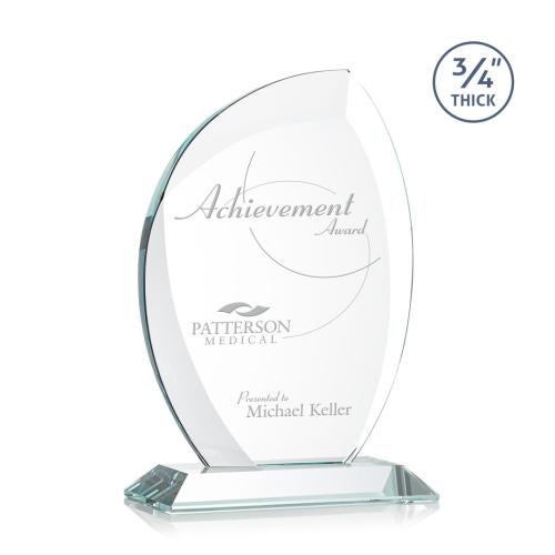 Awards and Trophies - Crystal Awards - Wichita Clear Flame Crystal Award