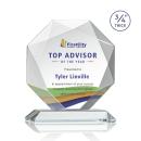 Bradford Full Color Starfire Polygon Crystal Award