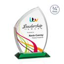 Daltry Full Color Green Unique Crystal Award