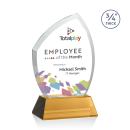 Daltry Full Color Amber on Newhaven Base Unique Crystal Award