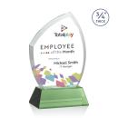Daltry Full Color Green on Newhaven Base Unique Crystal Award
