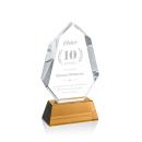 Norwood Amber on Newhaven Base Polygon Crystal Award