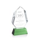 Norwood Green on Newhaven Base Polygon Crystal Award